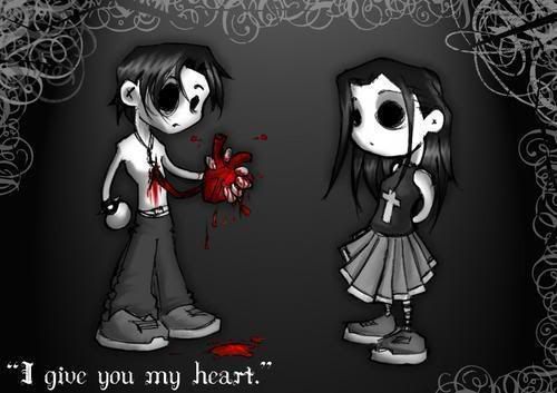 Emo Love I Give You My Heart. emo love i give you my heart