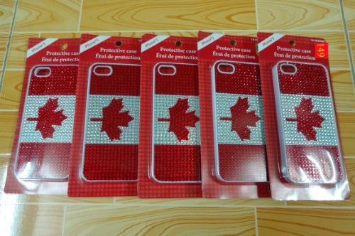 Ốp lưng Iphone (4/4S, 5/5S) hình cờ Canada đính hột cực đẹp, hàng xách tay, sl có hạn - 2