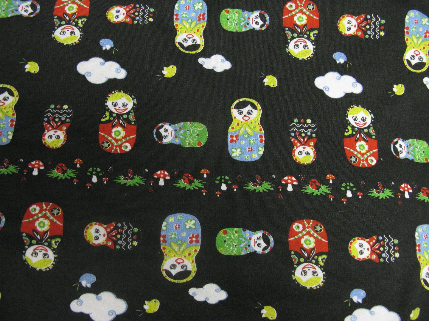 3yd x 54" Swaddle Babies on black - KNIT fabric 3yd x 54" Swaddle Babies on black - KNIT fabric