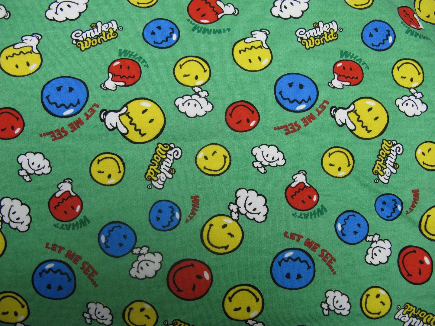 2.1yd x 68" Smiley World (imported from South Korea) - KNIT fabric