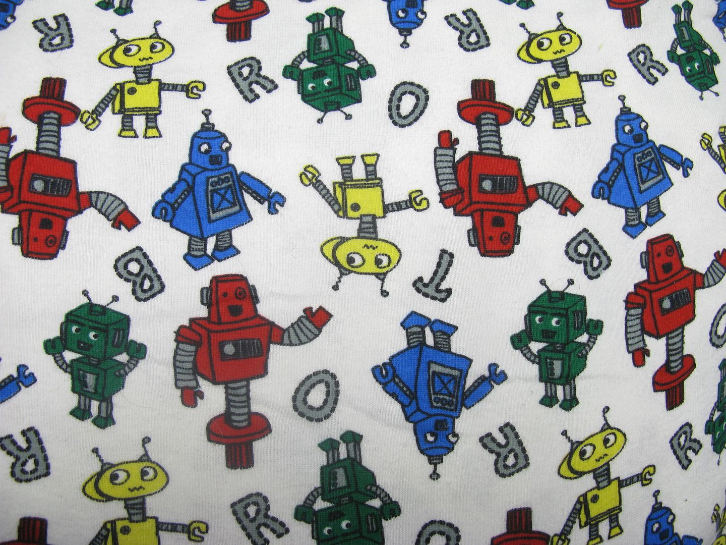 2.2yd x 72" Robots (imported from South Korea) - KNIT fabric