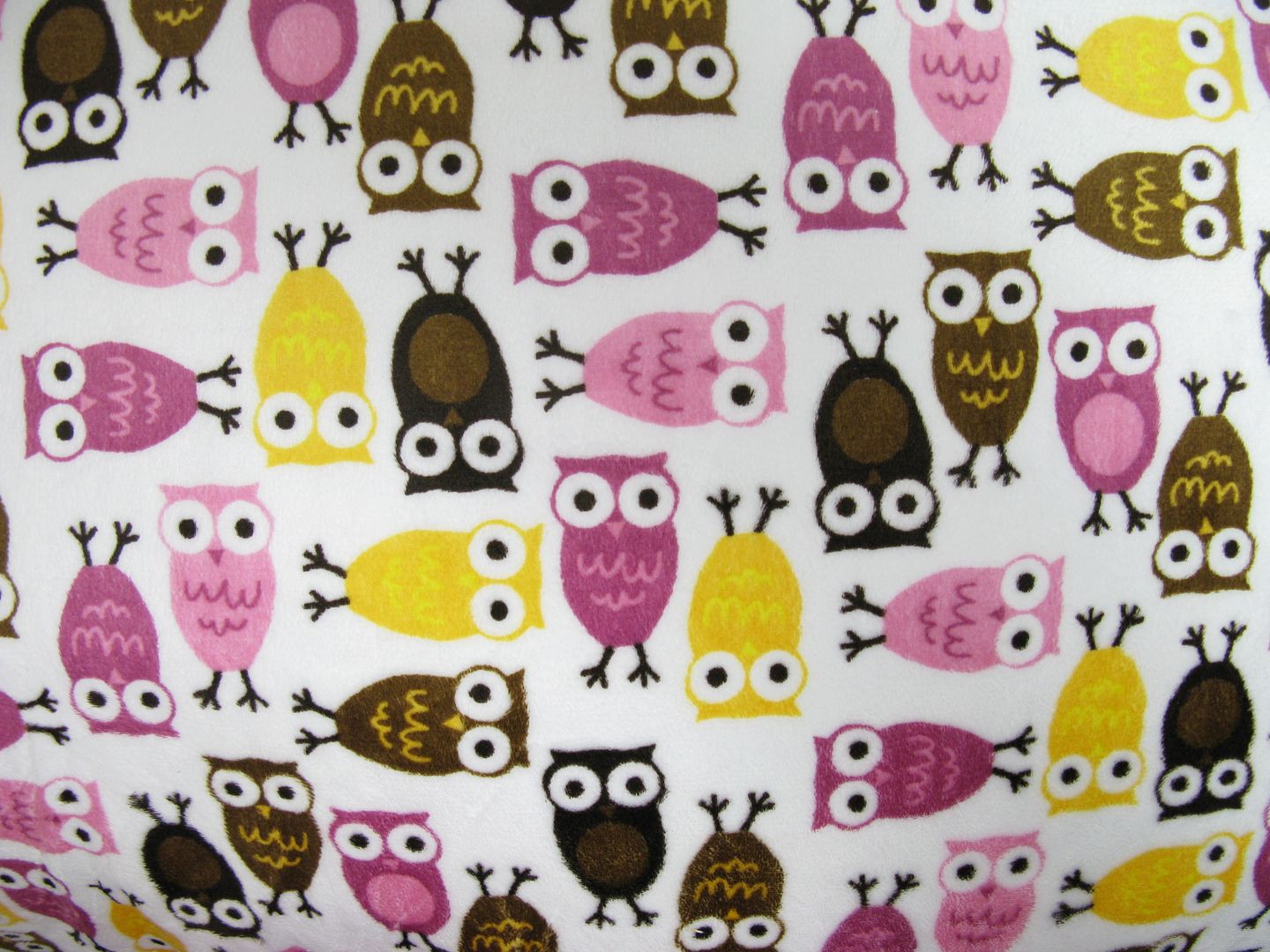 18x18" Pink Owl - MINKY fabric