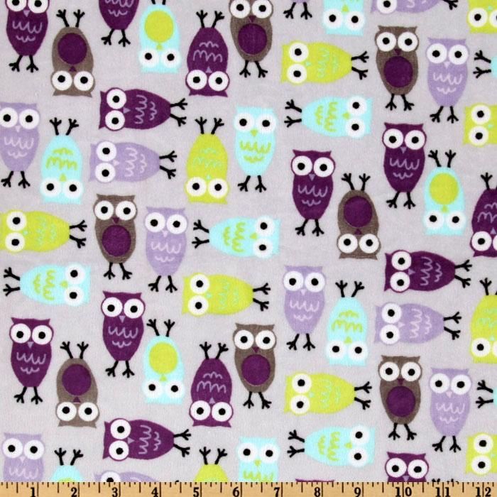 18x18" Lilac Whales - MINKY fabric