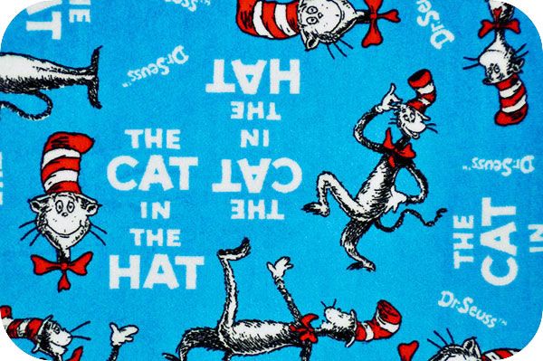 3.5yd x 60" Cat in the Hat - MINKY fabric