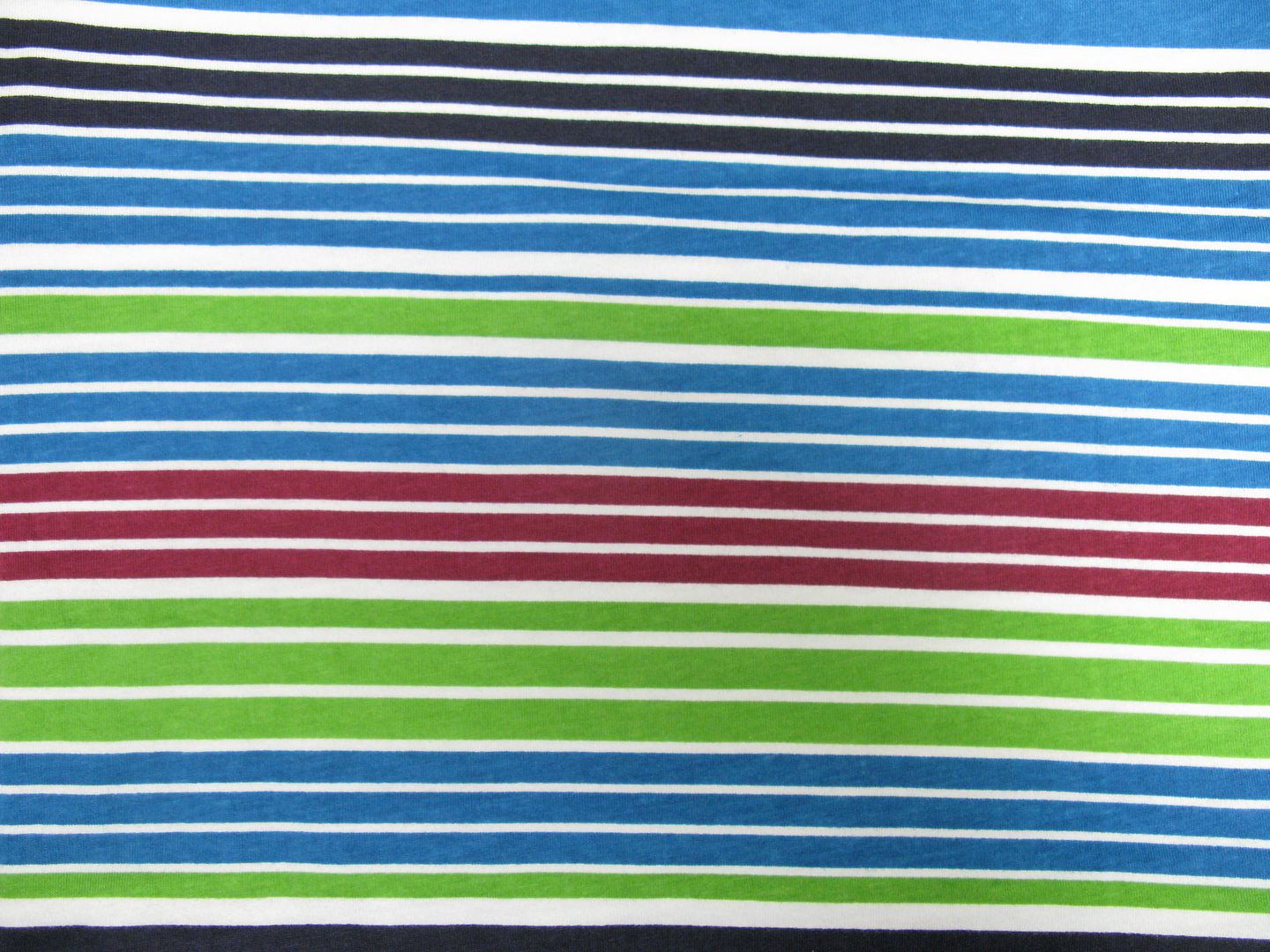 1.3yd x 58" Blue/Green Stripe - KNIT fabric