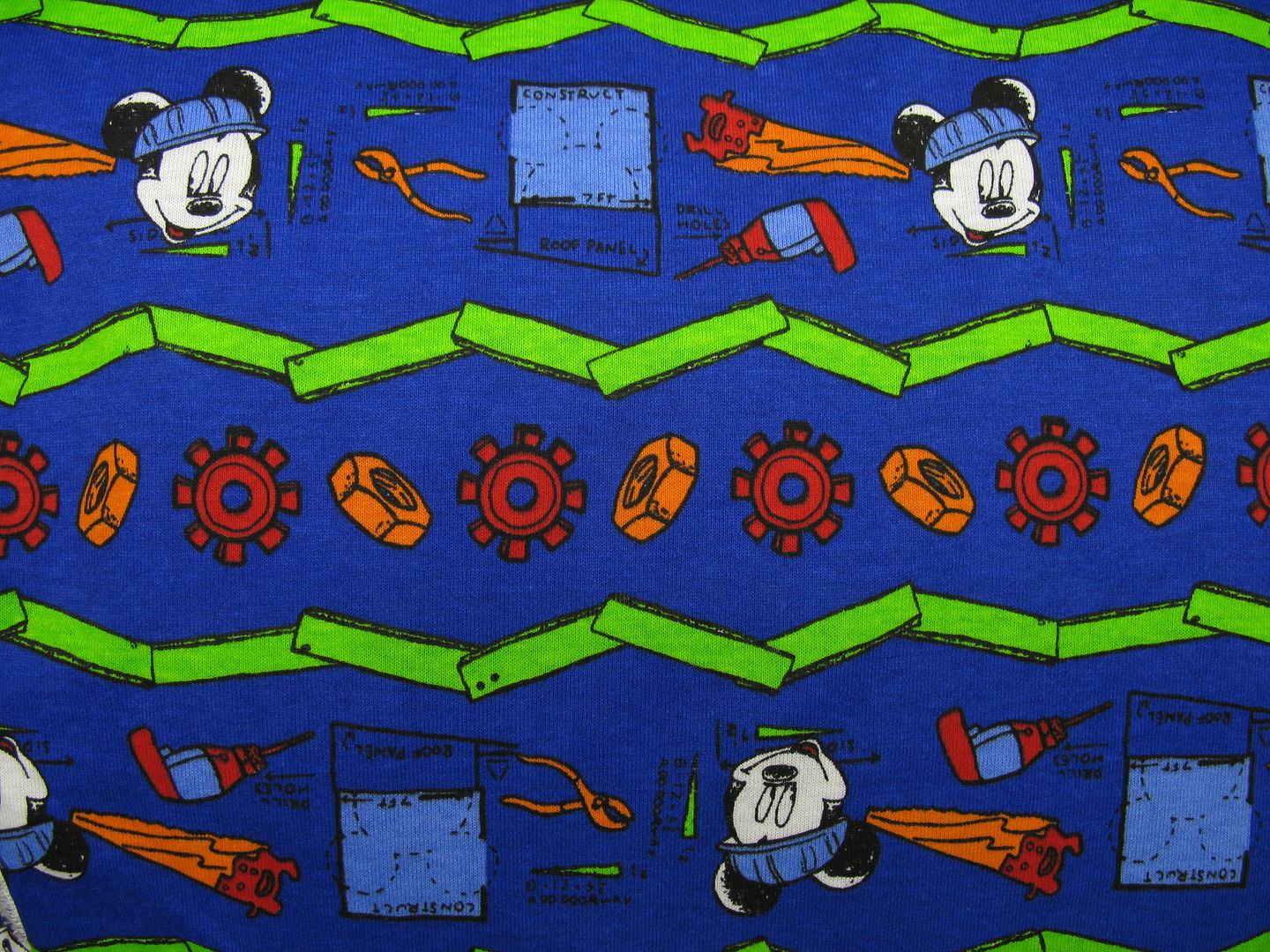 1.8yd x 60" Blue Mickey - KNIT fabric