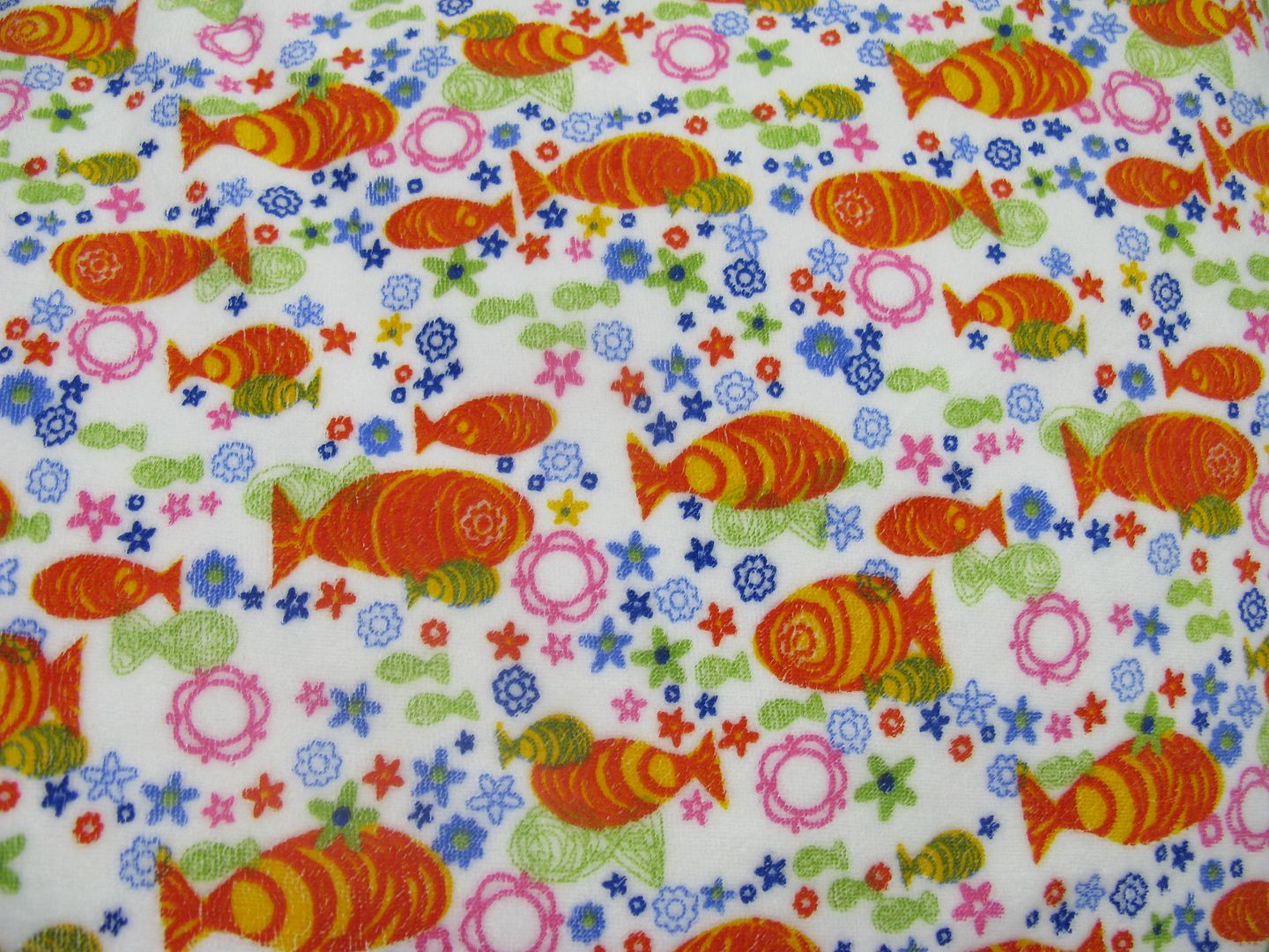 4.6yd x 60" Koi Fish - Cotton VELOUR fabric