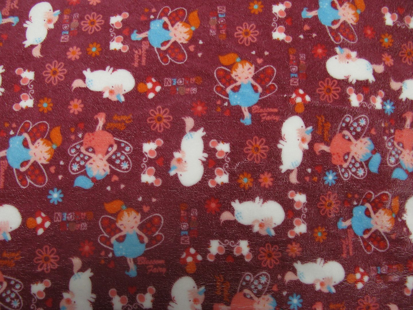 4.4yd x 60" Fairy Garden - Cotton VELOUR fabric