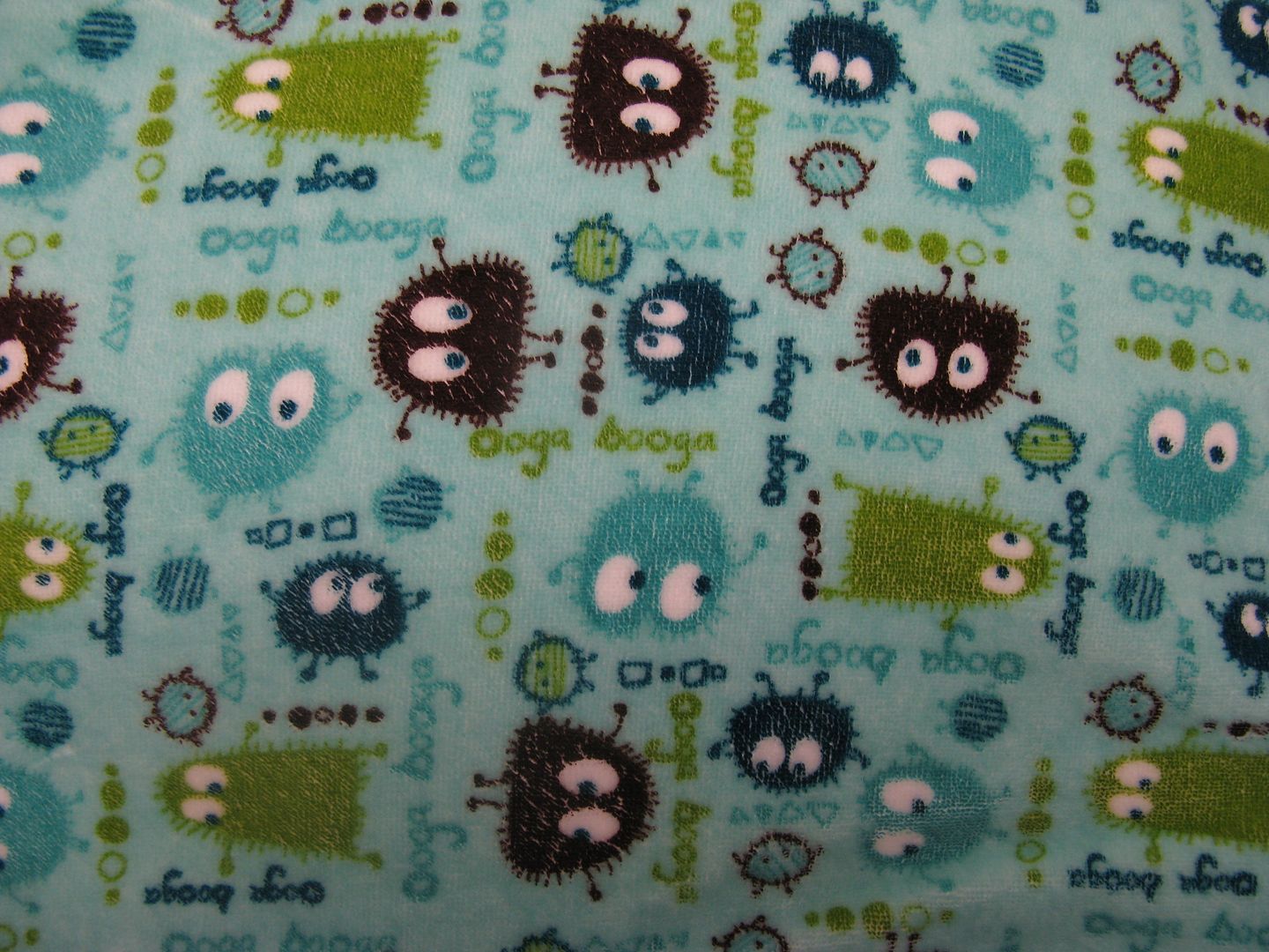 2.8yd x 60" Aqua Ooga - Cotton VELOUR fabric