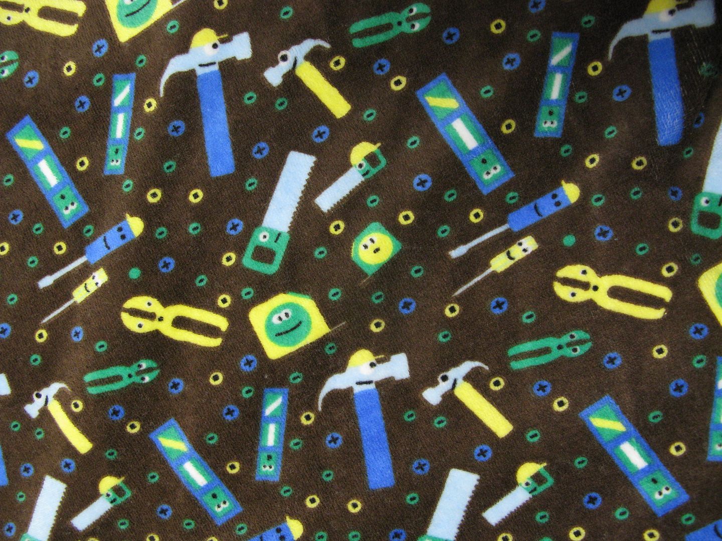 2.4yd x 60" Tools - Cotton VELOUR fabric
