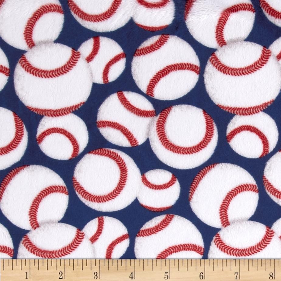 2.5yd x 60" Baseball - MINKY fabric