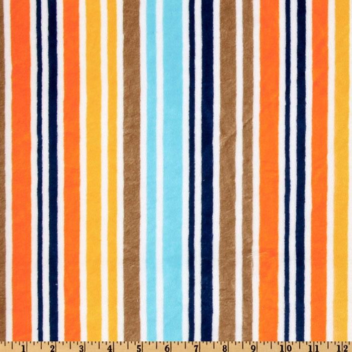 1.5yd x 60" Orange Stripe - MINKY fabric