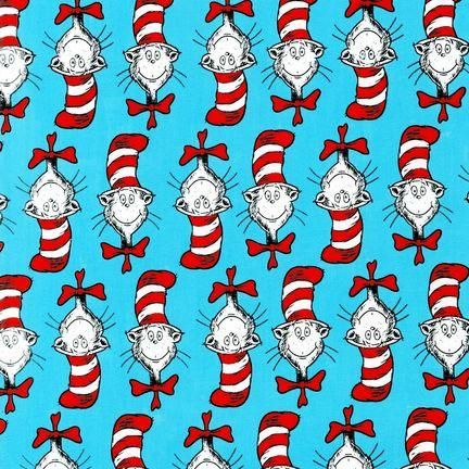1.7yd x 60" Suess Cat in the Hat - MINKY fabric