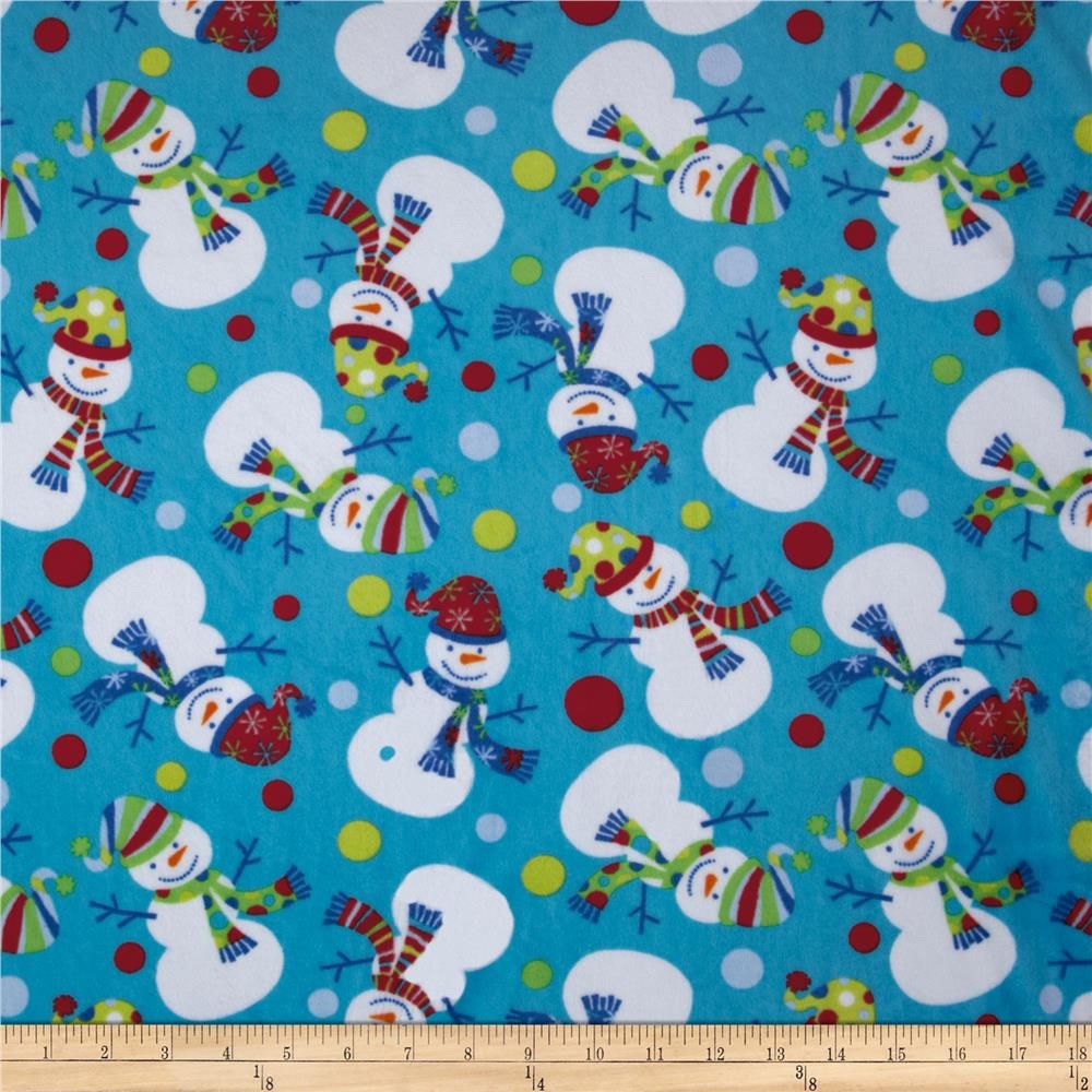 2.5yd x 62" Snowman - MINKY fabric
