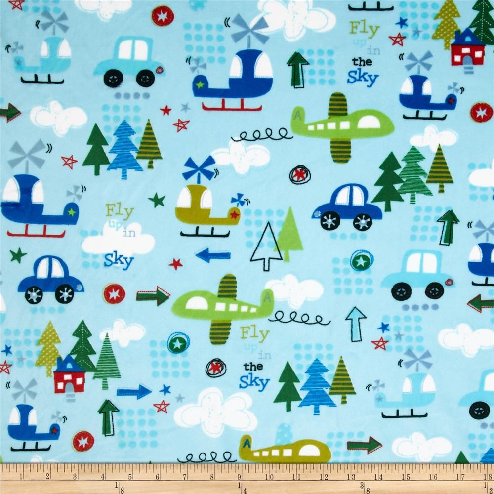 2.5yd x 60" Fly up in the Sky - MINKY fabric
