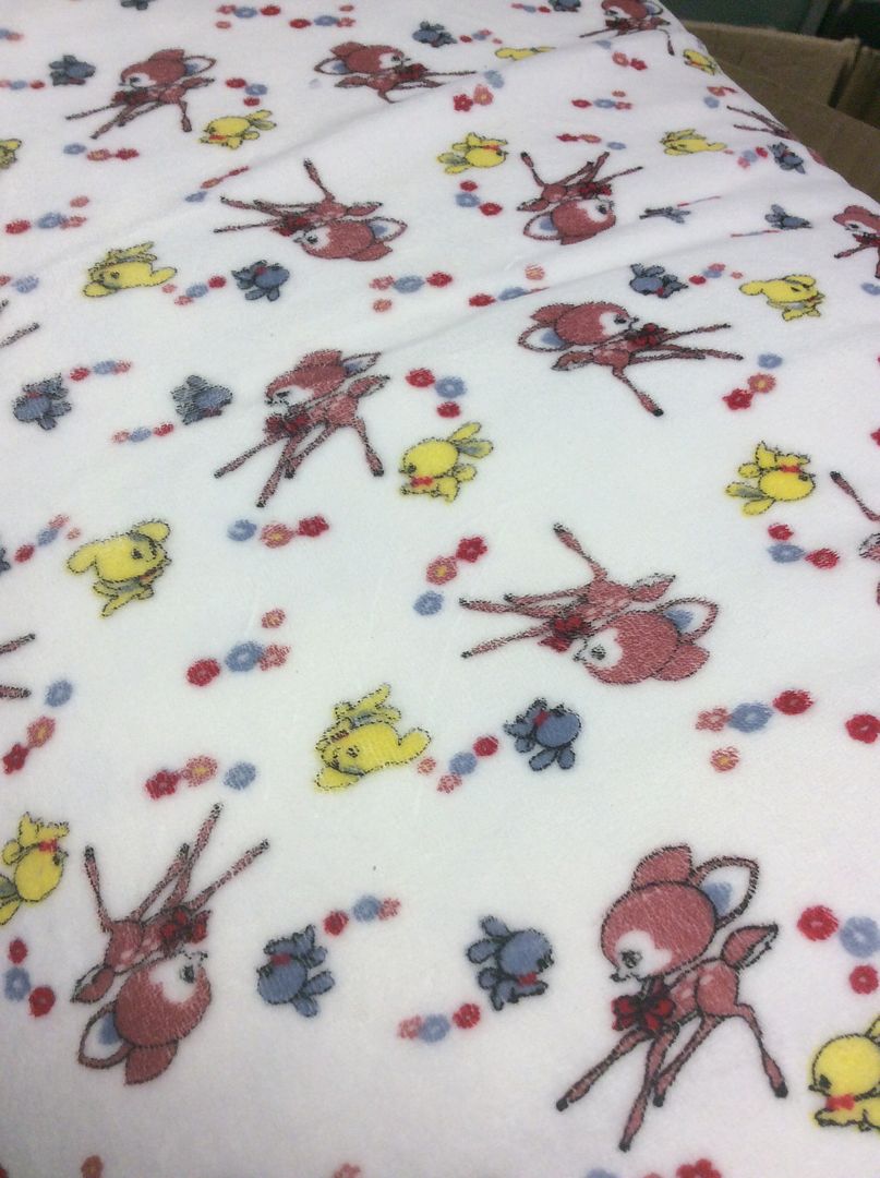 8yd x 60" Little Deer - Cotton VELOUR fabric