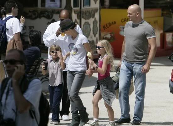 Johnny Depp's wife Vanessa Paradis and their children 10 year old Lily Rose