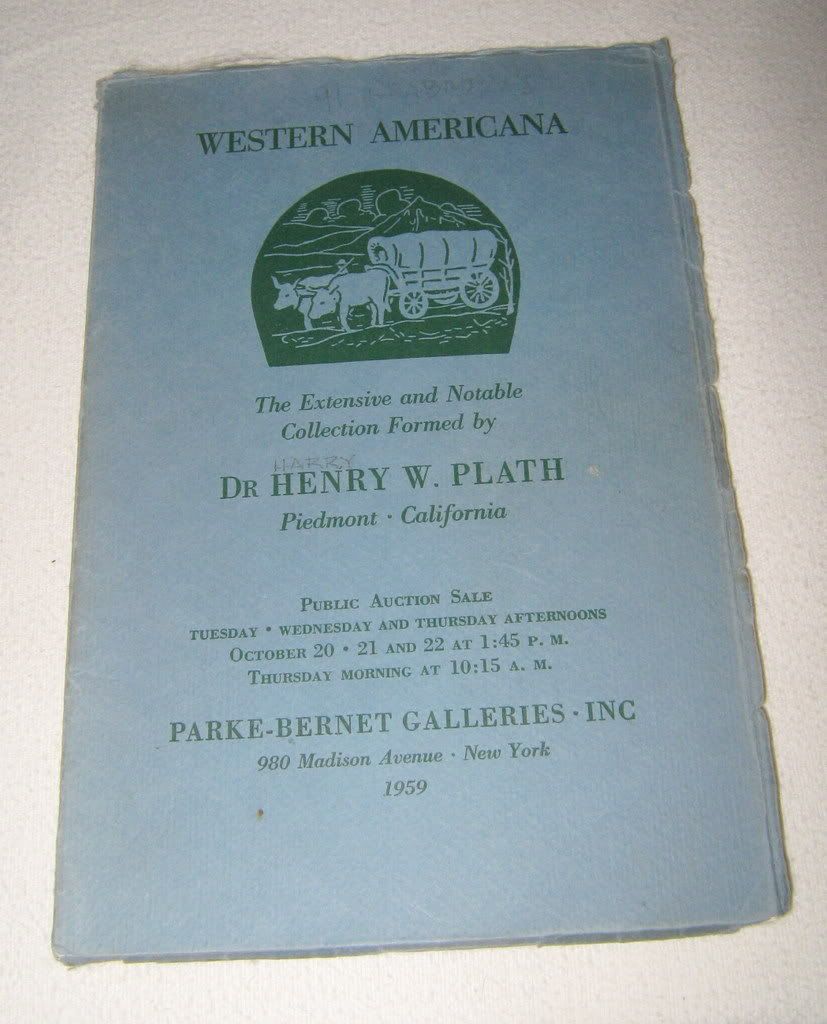 Vintage 1959 PLATH COLLECTION catalog WESTERN AMERICANA