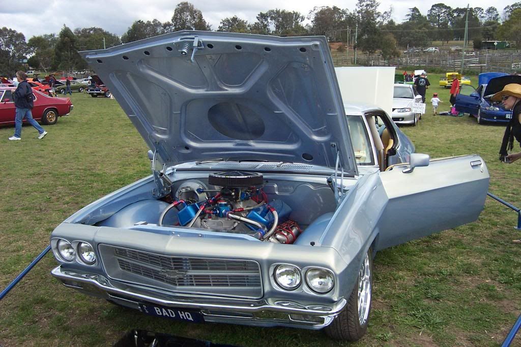 Steel blue HQ show coupe