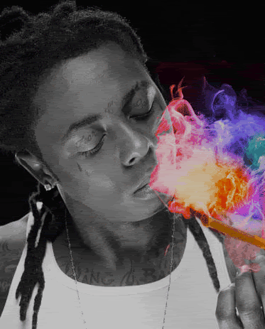 Lil Wayne Smoking iPhone