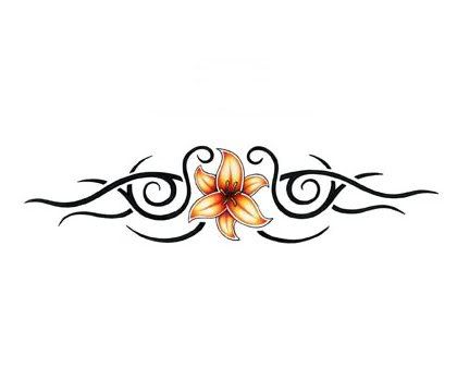 tattoo.jpg Tribal Passion Flower Band