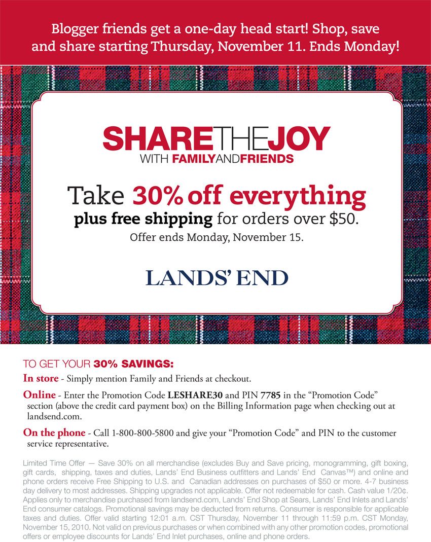 Lands end coupon code