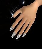 silver Sparkles nails