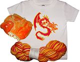 Dragon - Fire Element Collaboration - Shirt, yarn & OBV diaper!