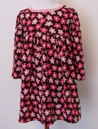 ::Chocolate Cherry Blossoms:: Long-Sleeved Playdress - 2T