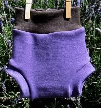 Small Lilac Wool Interlock Soaker