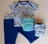 &#9829;Little Sailor&#9829;  Newborn Fitted Diaper, Windpro AI2, Lap Tee, and Yoga Pant