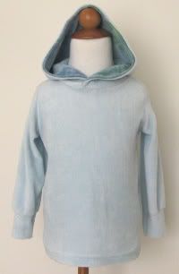::Clear Skies:: Bamboo and Cotton Velour Hoodie: 2T
