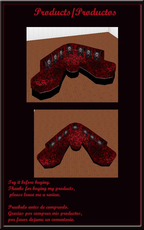 Red Goth sofa