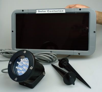 Details about Solar Centurion Panel LED Garden Spot Shed Flood Light