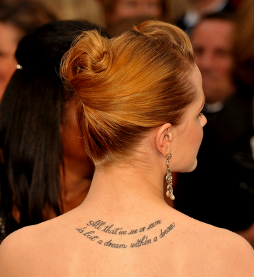 Celebrity Tattoos - Evan Rachel Wood