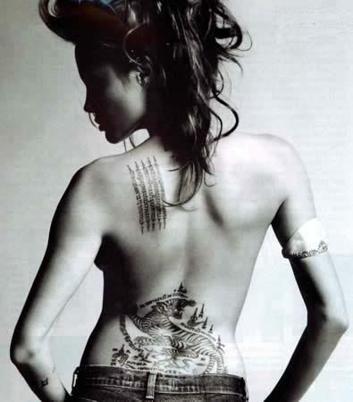 New Angelina Jolie Tattoos