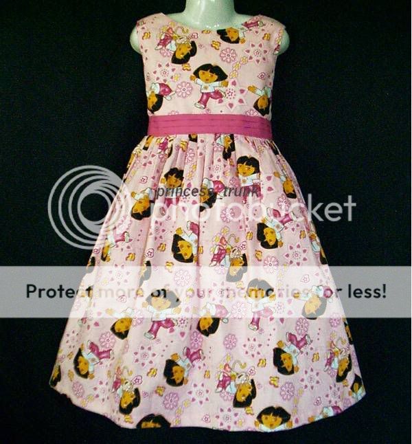 princess_trunk Dora w/Boots Pink Dress Cust Sz  