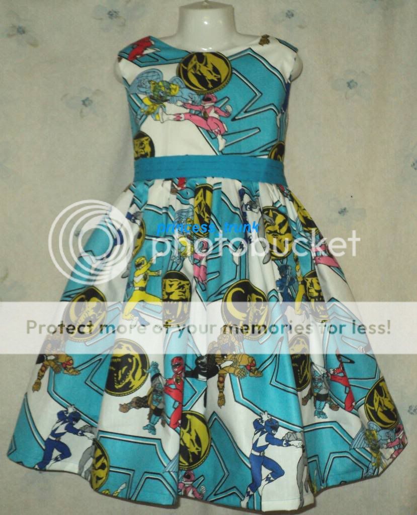 princess_trunk Licensed Power Ranger Dress Custom Sz 12M 10Yrs  