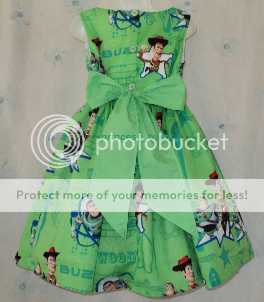 princess_trunk Disney Toy Story Buzz/Woody Green Dress Custom Sz 12M 