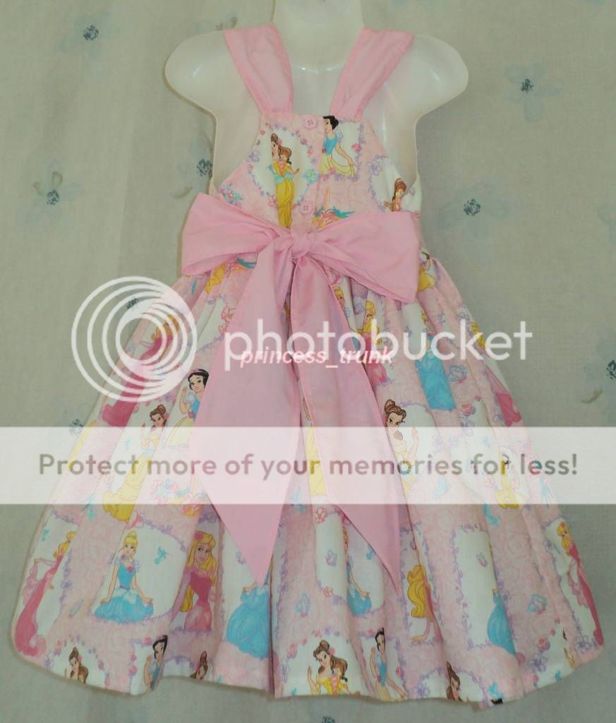 Disney Princess w/Frame Pink Sun Dress Sz 12M 10yrs  