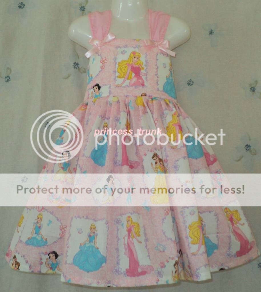 Disney Princess w/Frame Pink Sun Dress Sz 12M 10yrs  