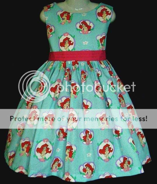 Disney Princess Ariel Cameo Jumper Dress Sz 12m 10yrs  
