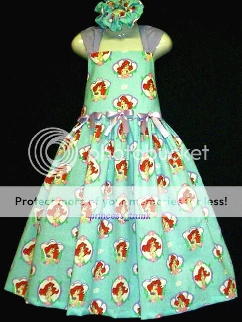 Disney Princess Ariel Cameo Sun Dress Set Sz 12m 10yrs  