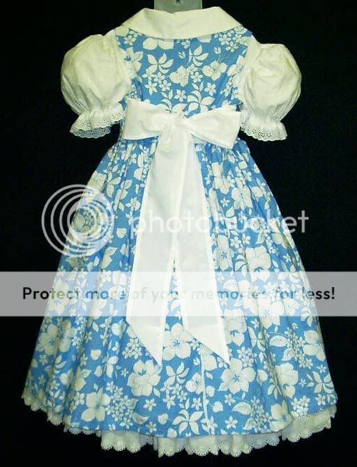 New Daisy Kingdom Baby Blue Floral Dress Sz 12M 10yrs