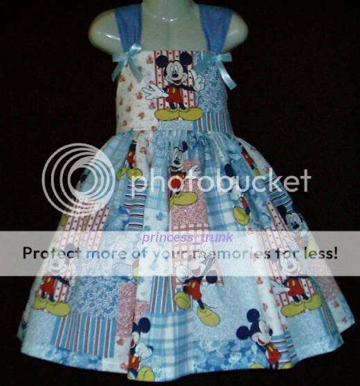 Cute Mickey Mouse patchworks jumper d ress