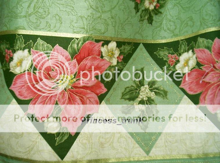 Gorgeous Poinsettia/Flowers Christmas Border Dress  