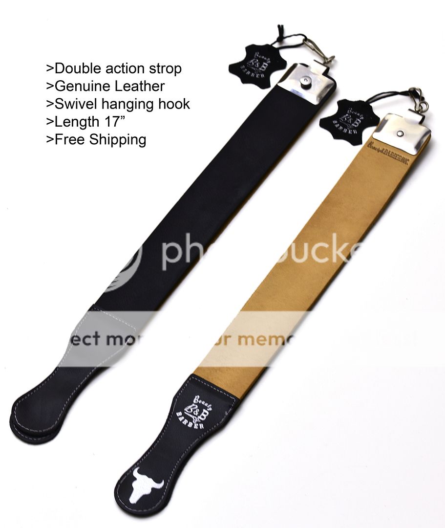 B&B PRO LEATHER STROP FOR STRAIGHT RAZOR HONING BARBER LEATHER RAZOR