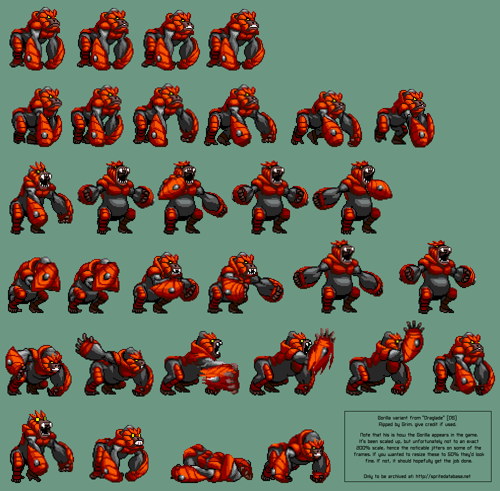 Gorilla Sprite Sheet Photo by Hidden_Anbu | Photobucket