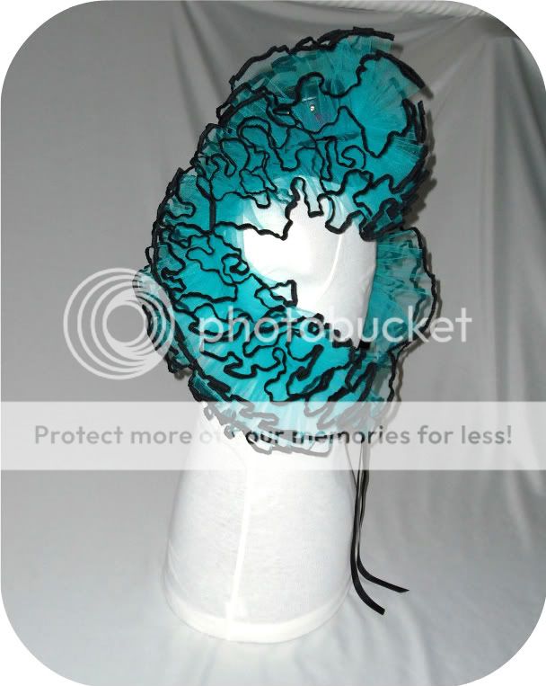   Frou Tulle Wrap Shrug Turquoise Aqua Blk osfa picture by fancydressbox