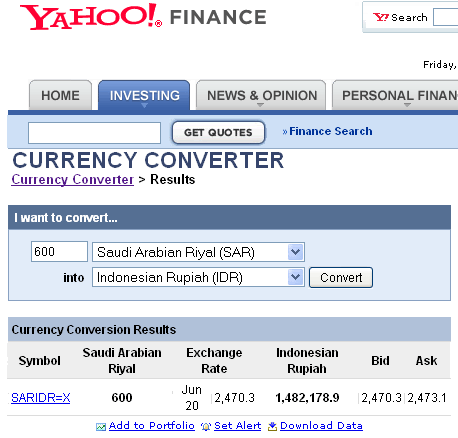 Yahoo forex converter
